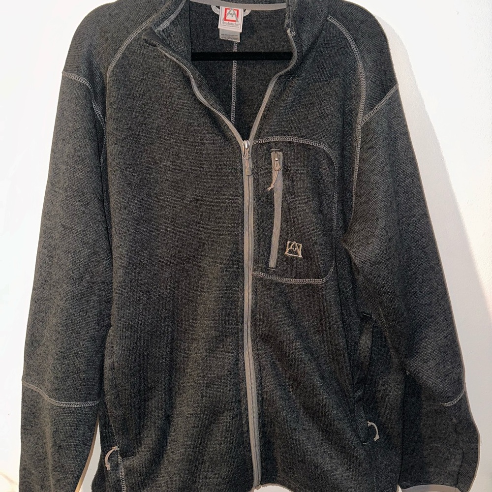 Avalanche Men's Charcoal Zip-Up Sweater